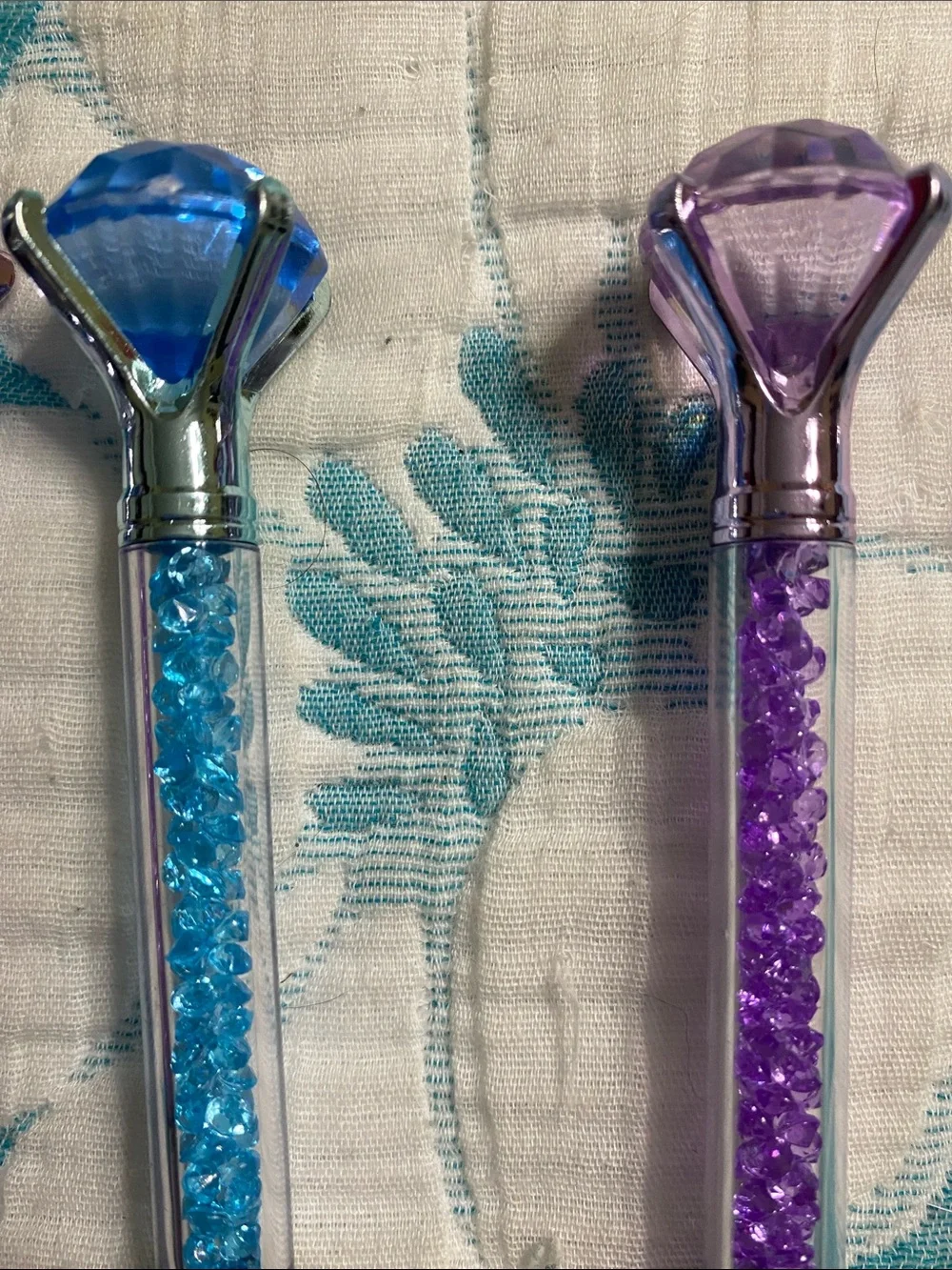 Set of 5 Diamond Topper Pens - Bling Crystal Filled Pens - Gift Idea